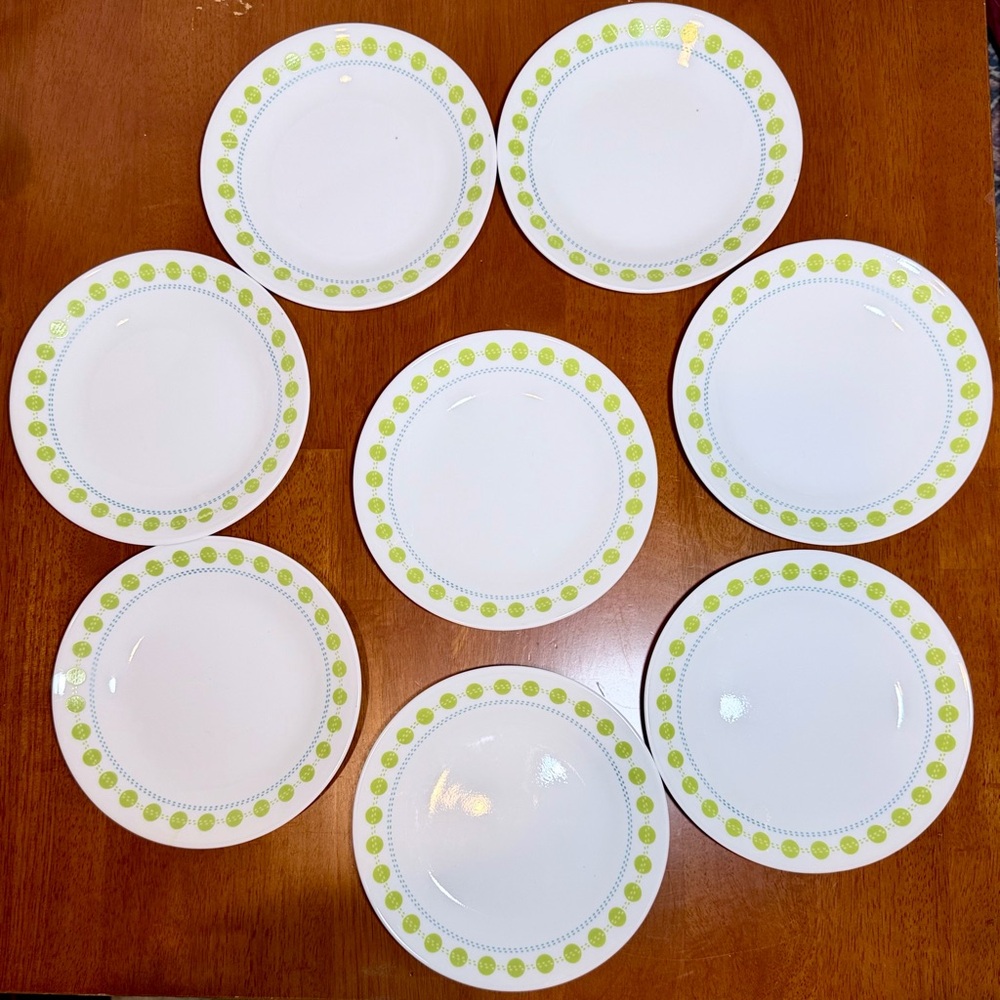 8 Vintage Corelle Vitrelle South Beach Bread & Butter or Dessert Plates - Picture 3 of 7
